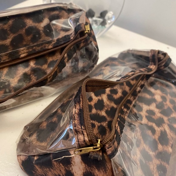 Handbags - Leopard 2 pieces organizer pouch make up bag toiletries travel organizer